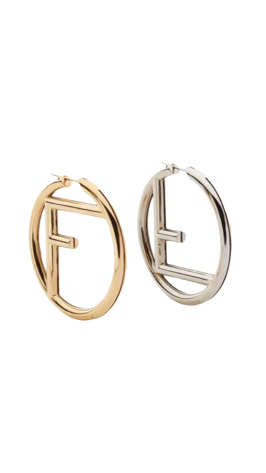 F is… luxury Inspired Hoops